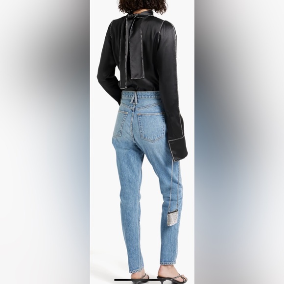 NWT SLVRLAKE denim high rise size 27 Beatnik style Salton Sea color - Picture 3 of 10